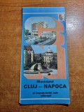 harta orasului cluj napoca - din anul 1986 - dimensiuni 47 / 33 cm