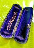 E478-Cutie sipca fumat veche ECHT SILVER &amp; BERNSTEIN ANII 1900.