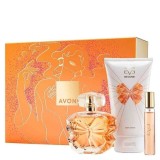 Cumpara ieftin Cutie cadou pentru Ea Eve Become Avon (parfum 50 ml, lotiune corp 150, mini parfum 10)