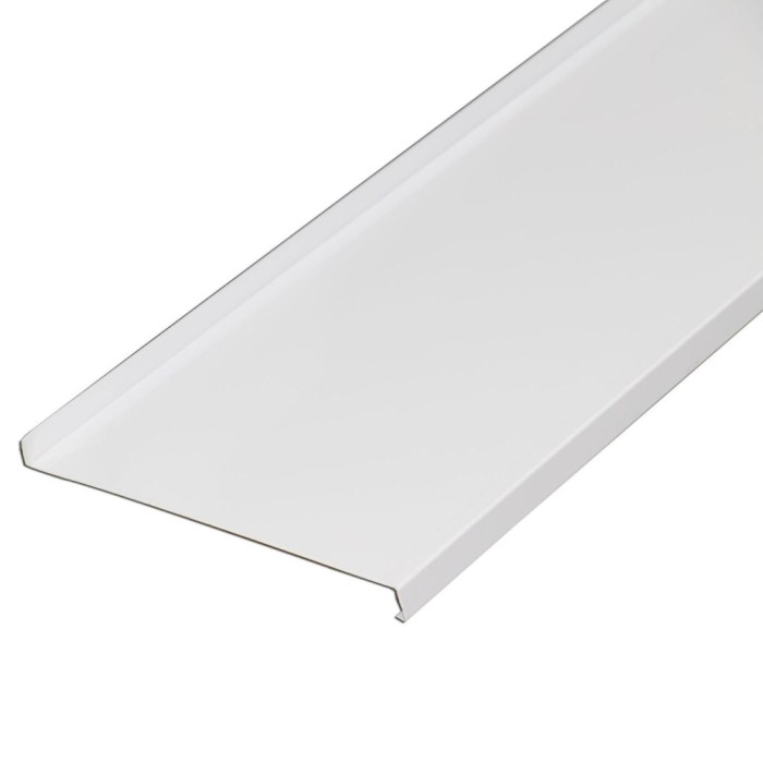 Glaf aluminiu exterior pentru ferestre, alb, RAL 9016, 17.5 x 300 x 0.13 cm