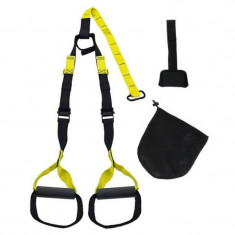 Sistem TRX trainer Home III, 24 x 17 x 9 cm, balamale incluse, maxim 150 kg, Galben/Negru foto