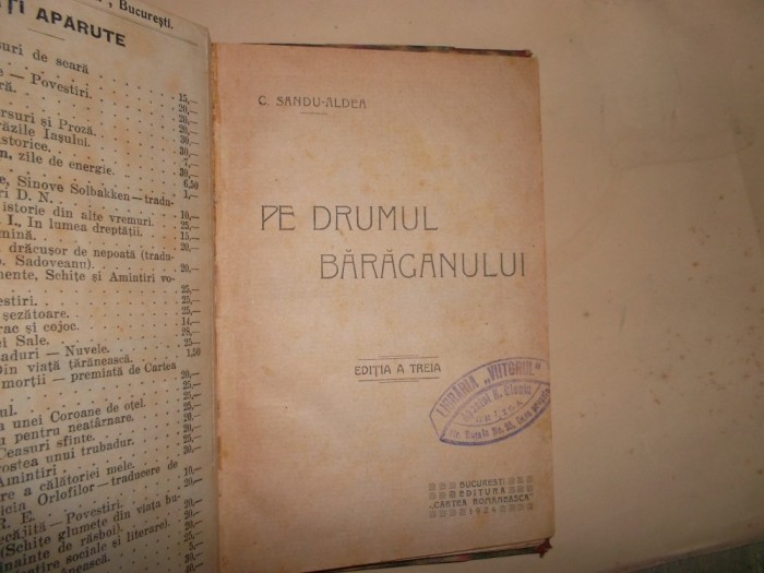 C.Sandu-Aldea - Pe drumul Baraganului - 1924