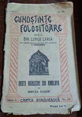 Intr-o manastire din Himalaya - Mircea Eliade foto