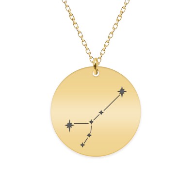 Colier argint 925 placat cu aur galben 24K personalizat cu constelatii - Rac foto