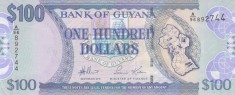 Bancnota Guyana 100 Dolari (2006) - P36a UNC ( vezi descriere )