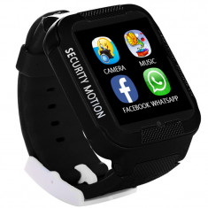 Ceas GPS Copii iUni Kid3, Telefon incorporat, Touchscreen 1.54 inch, Bluetooth, Notificari, Camera, Negru foto