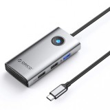 Hub USB-C Orico PW11-5P, 1 x USB-A 3.0 - 2 x USB-A - 1 x USB-C - 1 x HDMI, Gri, Universal