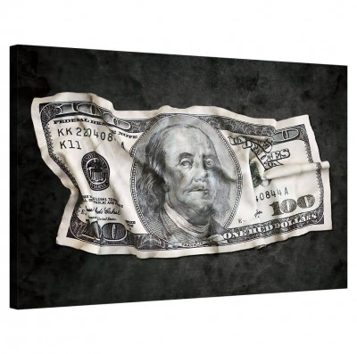 Tablou Canvas, Tablofy, Benjamin Franklin &amp;middot; 100 Dollars, Printat Digital, 70 &amp;times; 50 cm foto