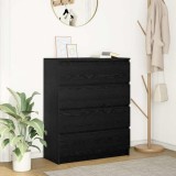 VidaXL Bufetă Stejar negru 80x35x99 cm Lemn prelucrat
