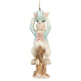 Cumpara ieftin Figurina Iepuras Paste polirasina multicolora 4x4x10 cm