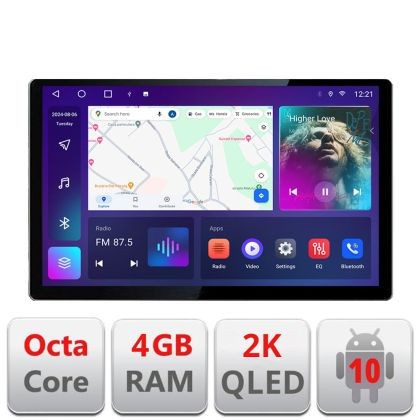 Navigatie dedicata Toyota Verso 2010-2016 N-133 Edonav ecran 13&quot; 2K 8 si 128 Android Waze USB Navigatie 4G 360 Toslink Youtube Rad CarStore Technology