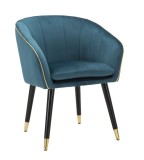 Mauro Ferretti Fotoliu PARIS TEAL/AURIU CM 62X58X78