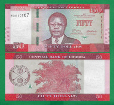 = LIBERIA - 50 DOLLARS - 2017 - UNC = foto