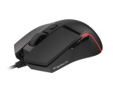 Mouse Gaming Genesis Krypton 220, 6400 DPI, RGB, cu fir, negru