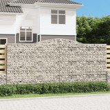 Cosuri gabion arcuite 4 buc, 400x50x180/200 cm, fier galvanizat GartenMobel Dekor, vidaXL