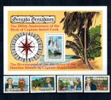 Grenada Grenadines 1978 - Căpitanul James Cook, navigație, serie si colita neuzata