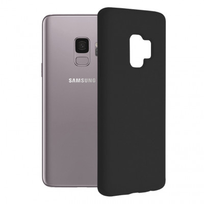 Husa pentru Samsung Galaxy S9, Techsuit Soft Edge Silicone, Black foto