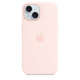 Husa de protectie Silicone Case with MagSafe pentru iPhone 15, Light Pink, Apple