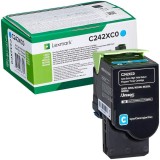 Toner Lexmark C242XC0, cyan