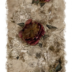 Sticker decorativ Trandafiri, Rosu, 70 cm, 11173ST