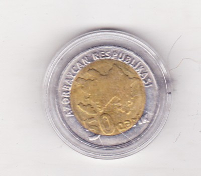 bnk mnd Azerbaidjan 50 qapik 2006 unc bimetal foto