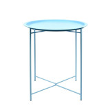 Masa de cafea pentru gradina / terasa, din metal, Shades Albastru, &Oslash;46xH52,5 cm