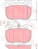 Set placute frana,frana disc LAND ROVER DISCOVERY II (LJ, LT) (1998 - 2004) TRW GDB1093