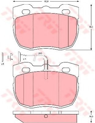 Set placute frana,frana disc LAND ROVER DISCOVERY II (LJ, LT) (1998 - 2004) TRW GDB1093