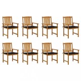 vidaXL Scaune de grădină cu perne 8 buc. lemn masiv de acacia 3078173