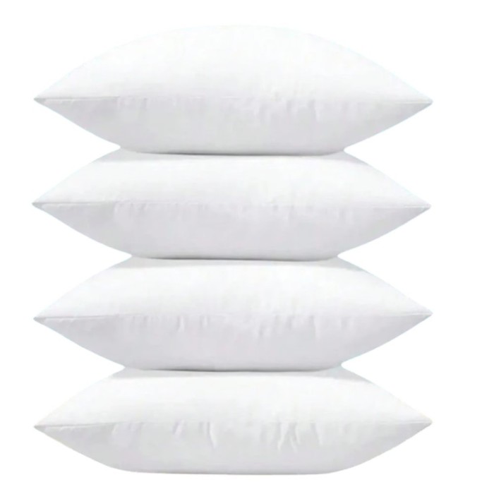 Set 4 huse perna premium cu fermoar, Alb - 30 x 50