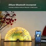 Lampa decorativa pliabila tip carte, Bluetooth, iluminare LED, acumulator 1800