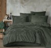 Lenjerie pentru pat dublu Clasy, cu 4 fete de perna, Deluxe Jacqard Palmera Green