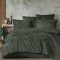 Lenjerie pentru pat dublu Clasy, cu 4 fete de perna, Deluxe Jacqard Palmera Green
