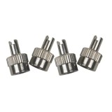 Cumpara ieftin Set 4 capacele ventil metalic universal pentru autoturisme, motociclete, biciclete - Argintiu