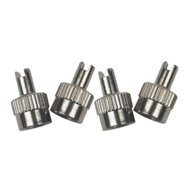 Set 4 capacele ventil metalic universal pentru autoturisme, motociclete, biciclete - Argintiu foto
