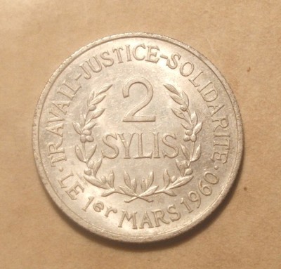 GUINEEA AFRICANA 2 SYLIS 1971 UNC foto