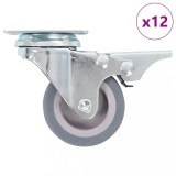 VidaXL Roți pivotante, 12 buc., 50 mm