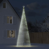 Con de lumina brad de Craciun, 1544 LED-uri, alb rece, 500 cm GartenMobel Dekor, vidaXL