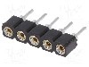 Conector 5 pini, seria {{Serie conector}}, pas pini 2.54mm, CONNFLY - DS1002-01-1*5V13-JK