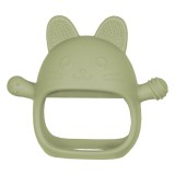 Cumpara ieftin Jucarie pentru dentitie din silicon, Appekids, Manusa Kitty - Raw Green