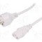 Cablu alimentare AC, 1.8m, 3 fire, culoare alb, CEE 7/7 (E/F) mufa, IEC C13 mama, LIAN DUNG -