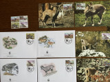 Tajikistan - pesti - serie 4 timbre MNH, 4 FDC, 4 maxime, fauna wwf