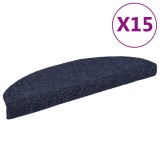 Cumpara ieftin Covorase autoadezive pentru scari, 15 buc., 65x21x4 cm, albastru, semirotunde, mari