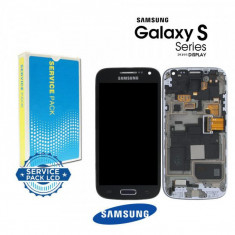 Display Cu Touchscreen Si Rama Samsung I9195 Galaxy S4 Mini Original Negru foto