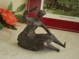 Statuie Bronz &ldquo;Femeie cu Oglinda&rdquo; &ndash; Vintage, Europa