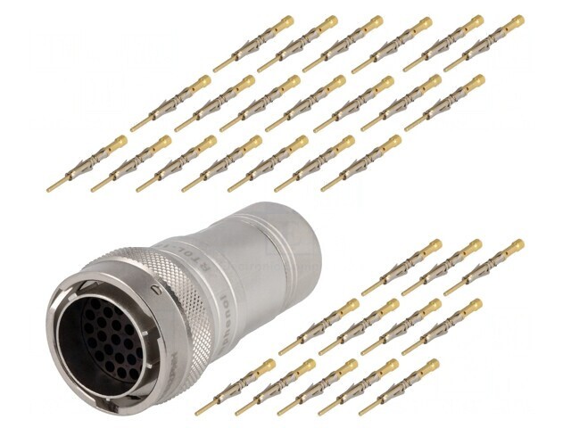 Conector circular RT360 mufă tată crimpat PIN 32
