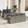 VidaXL Set de canapele pentru grădină cu pernă cu depozitare 6 pcs Gri 3354928