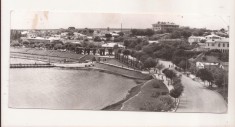 RF34 -Carte Postala- Techirghiol, pe malul lacului, format lung, circulata 1965 foto