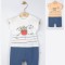 Salopeta de vara pentru bebelusi Marathon, Tongs baby (Marime: 3-6 Luni, Culoare: Ecru)