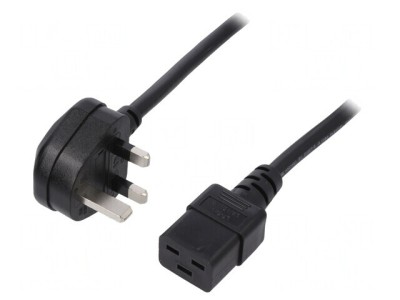 Cablu Electric Negru 5m BS 1363 la IEC C19 foto